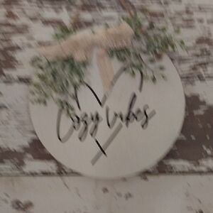 White Cozy Vibes Wall Farmhouse Decor